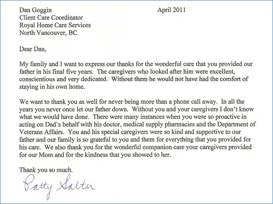 Handwritten note from Patty